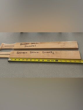 Bamboo Drawer Dividers - Natural Bamboo brand new